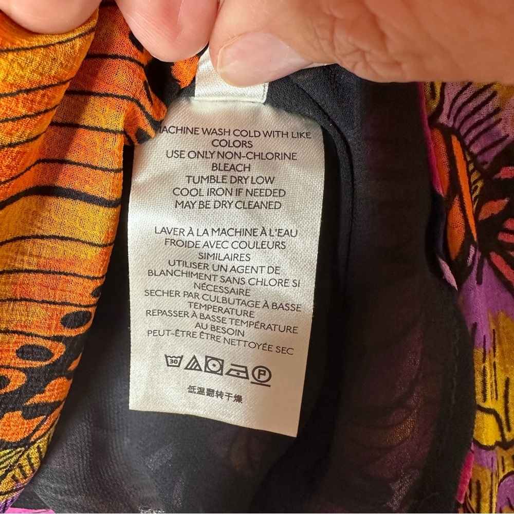 Anthropologie Alexander Farmer Flouncy Boho Colorful Blouse - Picture 7 of 7
